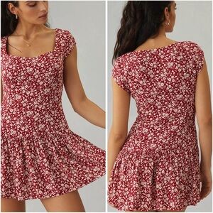 Reformation Olencia Mini Dress in Red Floral